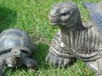 schildpadbeeldje set van 2 stuks, perfecte imitatie!, Tuin en Terras, Ophalen, Nieuw, Kunststof, Dierenbeeld