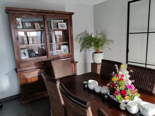 Stijlvolle eetkamer in hout, Huis en Inrichting, Complete eetkamers, Gebruikt, Ophalen