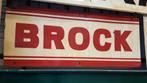 Origineel vintage USA reclamebord, tin sign van Brock️️️️️⛽️, Ophalen of Verzenden, Gebruikt, Reclamebord