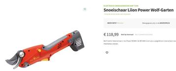 WOLF-GARTEN SNOEISCHAAR RR3000 - Li-Ion beschikbaar voor biedingen