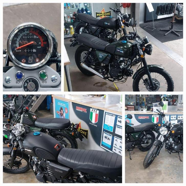 cafe racer hanway raw 50cc mat zwart nieuw, Fietsen en Brommers, Scooters | Overige merken, Nieuw, Klasse B (45 km/u), Benzine