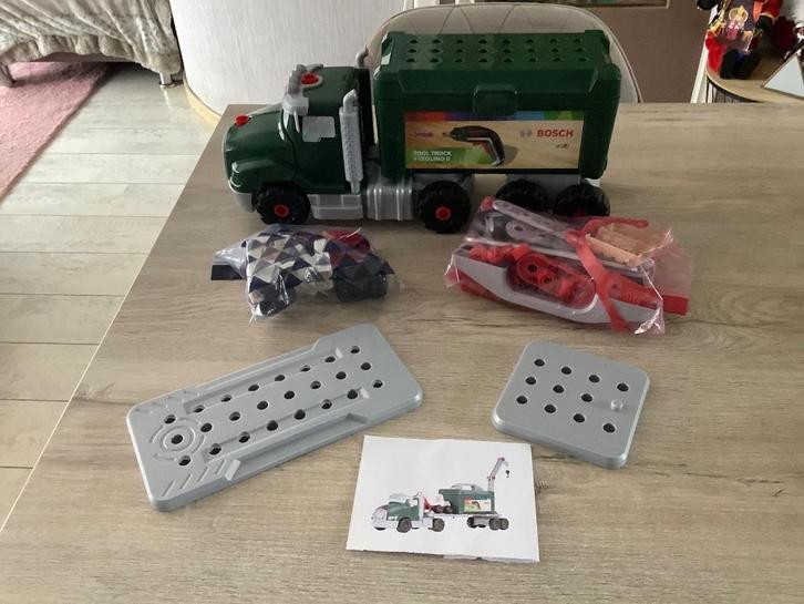 Plastic Bosch speelgoed gereeschap truck (19x40 cm), Kinderen en Baby's, Speelgoed | Educatief en Creatief, Zo goed als nieuw