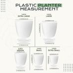 Set van 10 plastic bloempotten GRATIS LEVERING, Kunststof, Verzenden, Rond, Nieuw