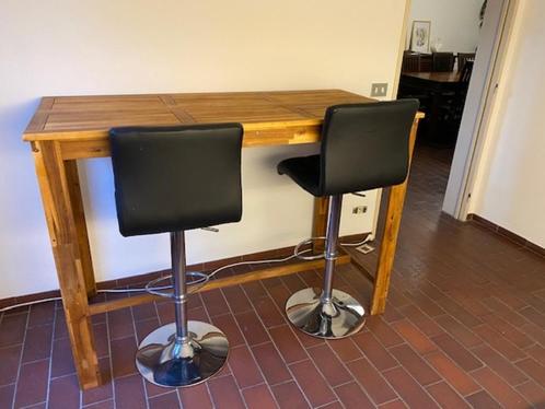 Teaken bartafel - nieuwstaat!, Huis en Inrichting, Tafels | Statafels, Zo goed als nieuw, Ophalen