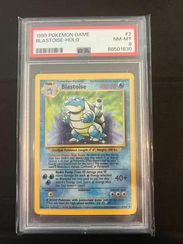 2/102 blastoise psa 8 € 290,00 holo beschikbaar voor biedingen