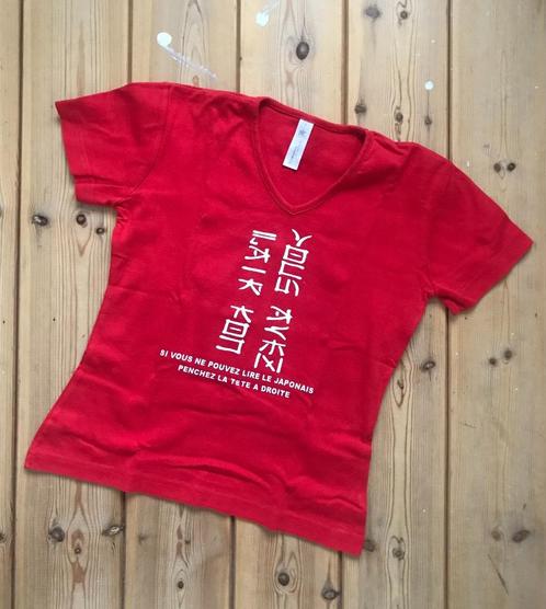 B&C Collection T-shirt | Maat S | Rood met witte opdruk, Vêtements | Femmes, T-shirts, Comme neuf, Taille 36 (S), Rouge, Manches courtes