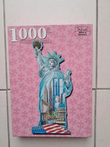 Puzzel- Silhoutte  1000 stukjes- Vrijheidsbeeld  beschikbaar voor biedingen