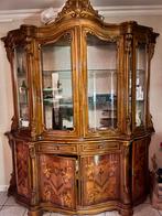 Vaisselier / Buffet vitrine en bois massif – Très bon état, Antiquités & Art, Enlèvement
