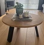 Nouvelle table basse en teck, Maison & Meubles, Houten salontafel met zwarte poten, Moins de 50 cm, Rond, Enlèvement