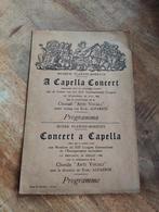 Programma a capella concert van het koor "Arti Vocali", Enlèvement ou Envoi, Comme neuf