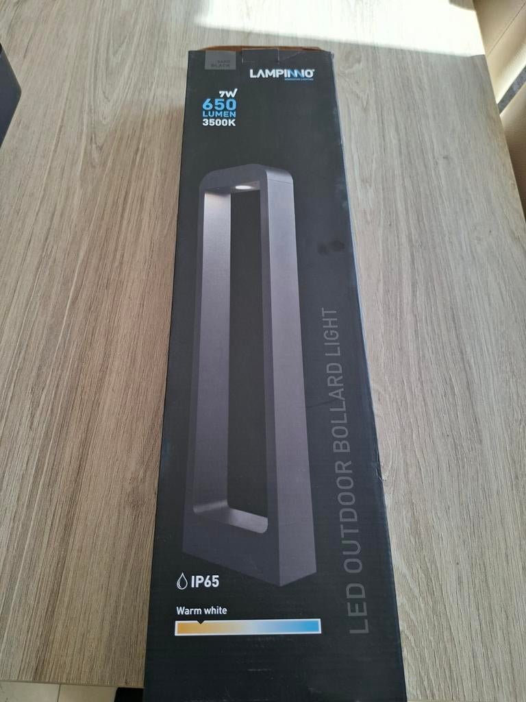 Lampes de terrasse (4 pièces, neuves dans la boîte), Jardin & Terrasse, Éclairage extérieur, Enlèvement, Neuf, Aluminium, Lampadaire