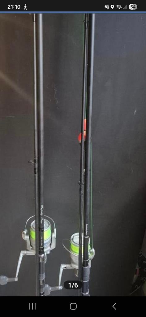 2 hengels 360 met met okuma argo molens, Ophalen