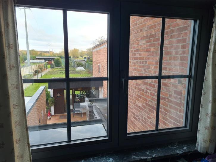 Aluminium dubbel opendraaiend draai kiepraam, Doe-het-zelf en Bouw, Raamkozijnen en Schuifdeuren, Zo goed als nieuw, Raamkozijn