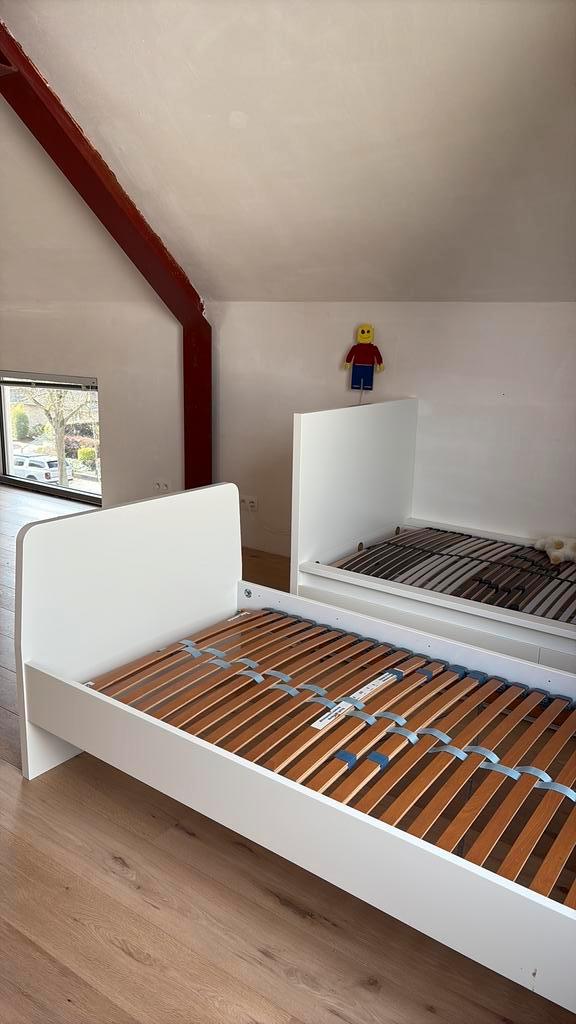 Enkel bed Ikea, Huis en Inrichting, Slaapkamer | Bedden, Zo goed als nieuw, Eenpersoons, 90 cm, 200 cm, Wit, Ophalen