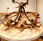 Lustre en bois de cerf XXL, Enlèvement, Comme neuf, Autres matériaux