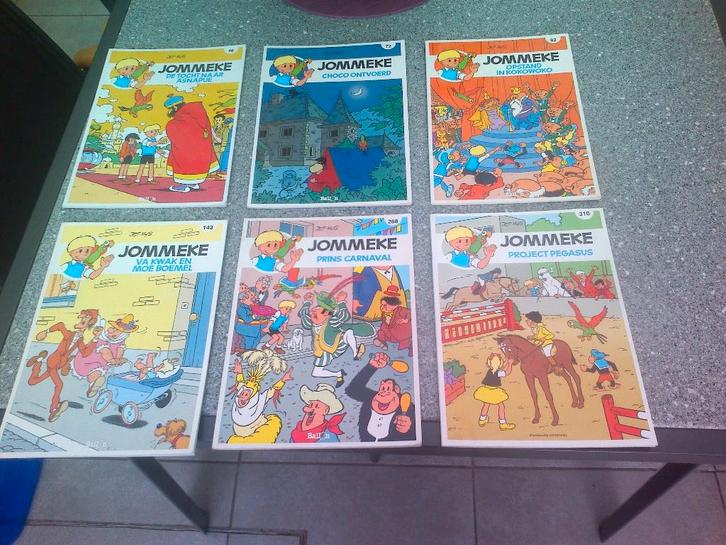 6 Jommeke strips met de nieuwe cover., Boeken, Stripverhalen, Zo goed als nieuw, Meerdere stripboeken, Ophalen of Verzenden