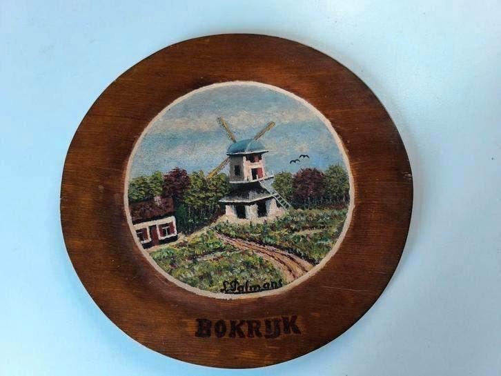 Houten wandbord, Molen Bokrijk, Antiek en Kunst, Ophalen of Verzenden