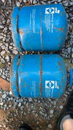 2 blauwe gasflessen, Ophalen, Gebruikt