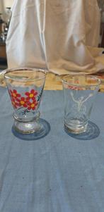 glazen vintage 2 stuks, Ophalen of Verzenden, Zo goed als nieuw, Frisdrankglas