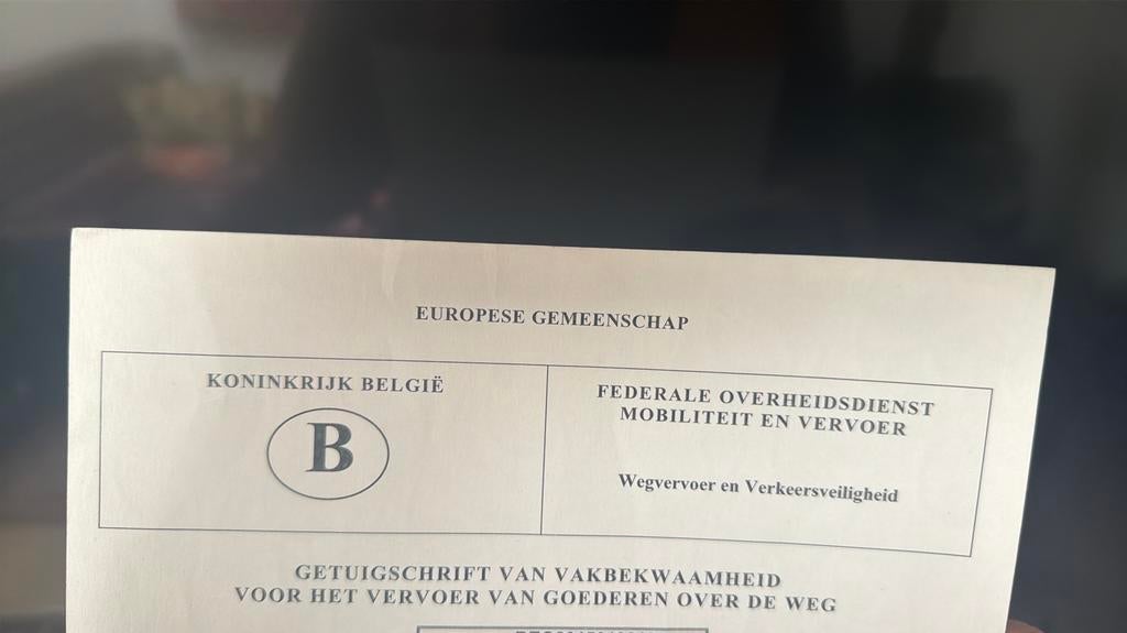 Transport vergunning, Ophalen of Verzenden