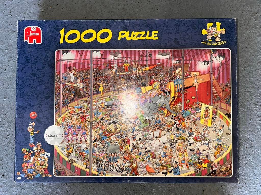Jan van haasteren puzzel circus 1000st, Enlèvement ou Envoi, 500 à 1500 pièces, Utilisé, Puzzle
