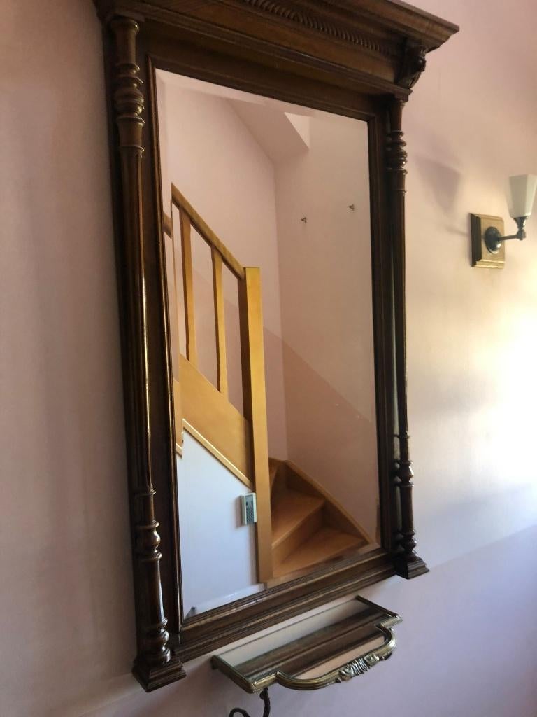 Prachtige grote antieke spiegel, Antiquités & Art, Antiquités | Miroirs, Enlèvement, 100 à 150 cm, 100 à 150 cm