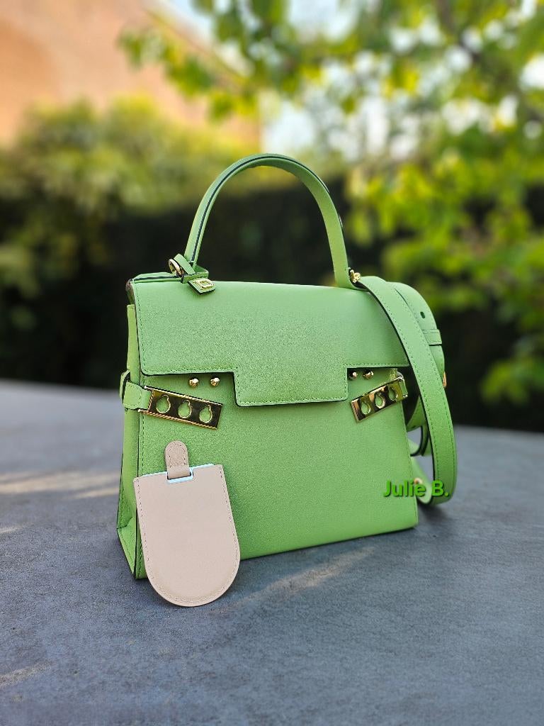 DELVAUX Tempete PM - comme neuf, Bijoux, Sacs & Beauté, Sacs | Sacs Femme, Enlèvement ou Envoi, Comme neuf, Vert, Sac à main