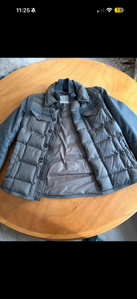 Veste Moncler authentique, Enlèvement ou Envoi, Comme neuf, Taille 48/50 (M), Gris