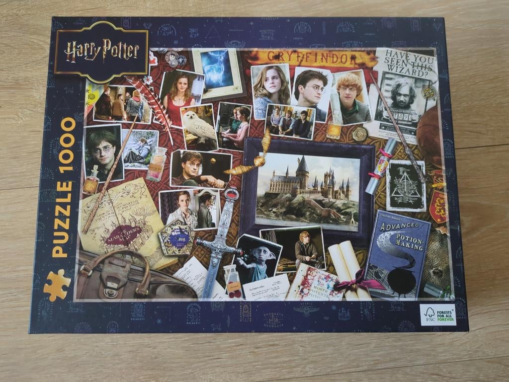 Harry Potter puzzel 1000 stukjes, Ophalen, 500 t/m 1500 stukjes, Zo goed als nieuw, Legpuzzel
