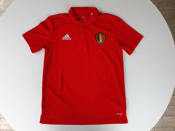 Rode polo KBVB (Adidas, M) (1), Collections, Articles de Sport & Football, Utilisé, Maillot, Enlèvement ou Envoi