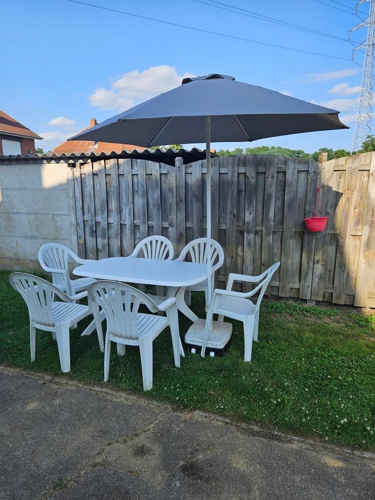 Set de jardin d'occasion 1 table de jardin 6 chaises de jard, Jardin & Terrasse, Enlèvement