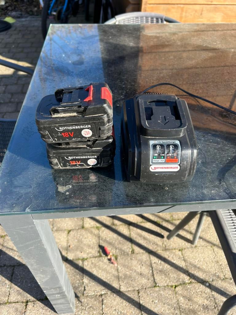 Batterie Rothenberger + chargeur, Rothenberger, Comme neuf, Enlèvement, Rothenberger