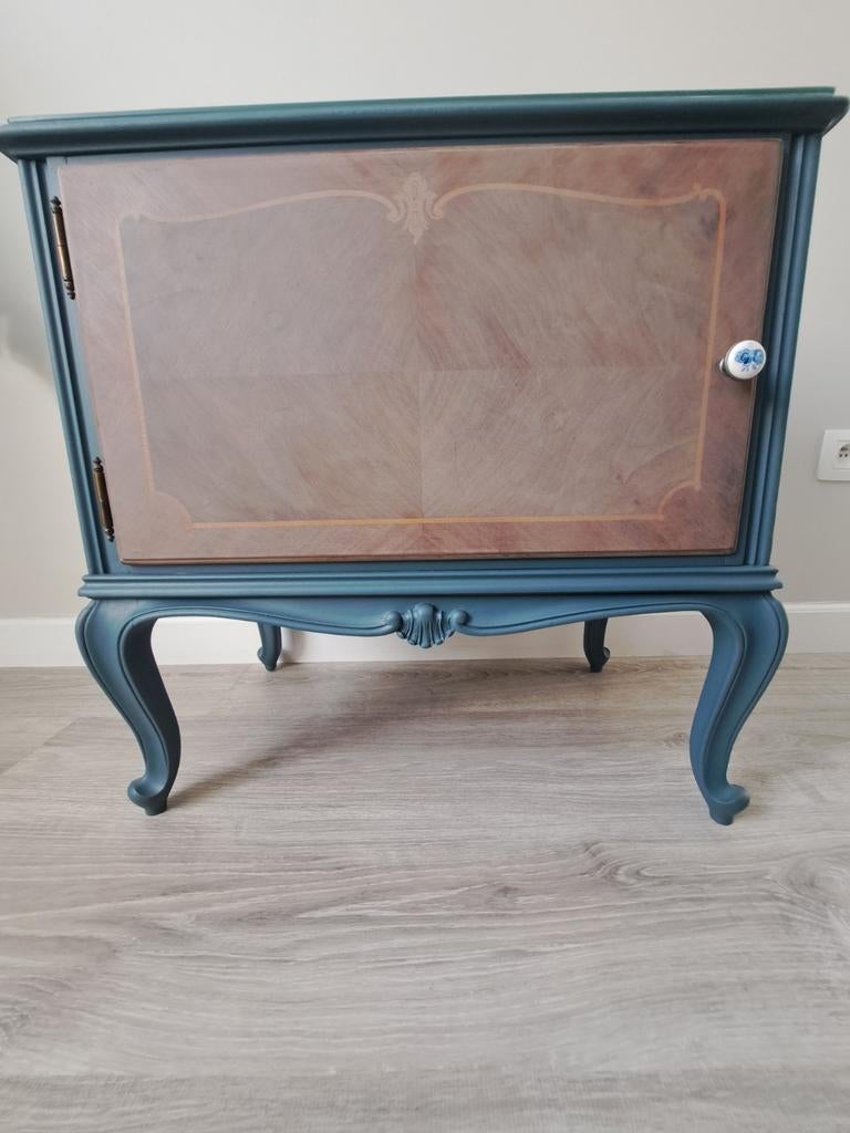 Bel ensemble de tables de chevet restylées, Maison & Meubles, Enlèvement ou Envoi, Comme neuf, Bois, 45 à 65 cm