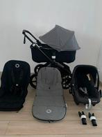 Bugaboo Fox 2 Black/Mélange Gray 3-in-1 Complete, Kinderen en Baby's, Buggy's, Babygeluk, Ophalen of Verzenden, Zo goed als nieuw