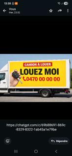 Camionnette 20m3 avec chauffeur a partir de 49e