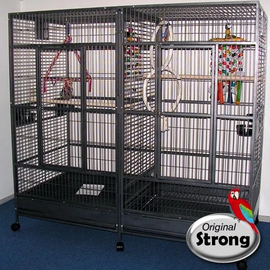 Cage à perroquets Villa Amalia, double cage avec cloison, Enlèvement