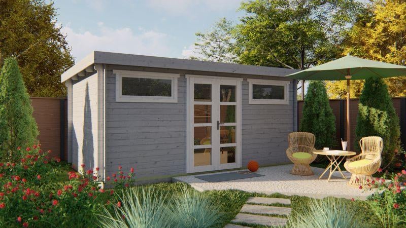 Blokhut - Tuinhuis Zerja | 28 mm | onbehandeld, Verzenden