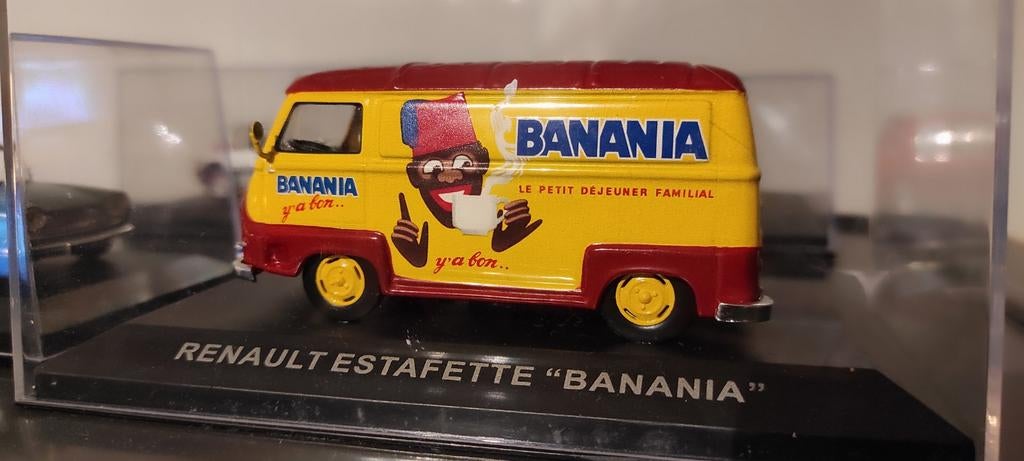 Renault Estafette Banania reclame, 1:43 in vitrinedoosje, Hobby en Vrije tijd, Modelauto's | 1:43, Ophalen of Verzenden