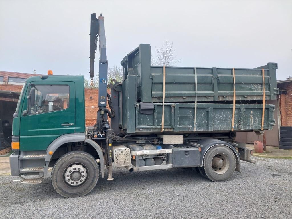 Mercedes Atego 1923K/7,1 *2000* Kipper+Kraan+2x Container, Euro 2, Stof, Mercedes-Benz, Bedrijf