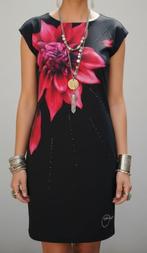 mooi kleed van desigual, Kleding | Dames, Jurken, Verzenden, Zwart, Zo goed als nieuw, Onder de knie