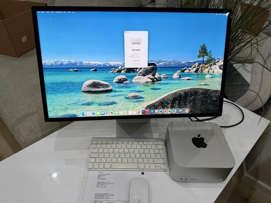 Mac Studio Apple M1 Ultra / 64 GB + Apple Display Studio, Informatique & Logiciels, Apple Desktops, Enlèvement, Comme neuf, SSD