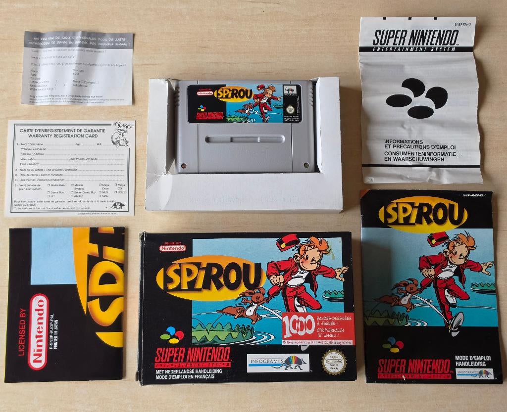 SNES Spirou - Robbedoes ( Super Nintendo ) PAL, Games en Spelcomputers, Games | Nintendo Super NES, Avontuur en Actie, Gebruikt