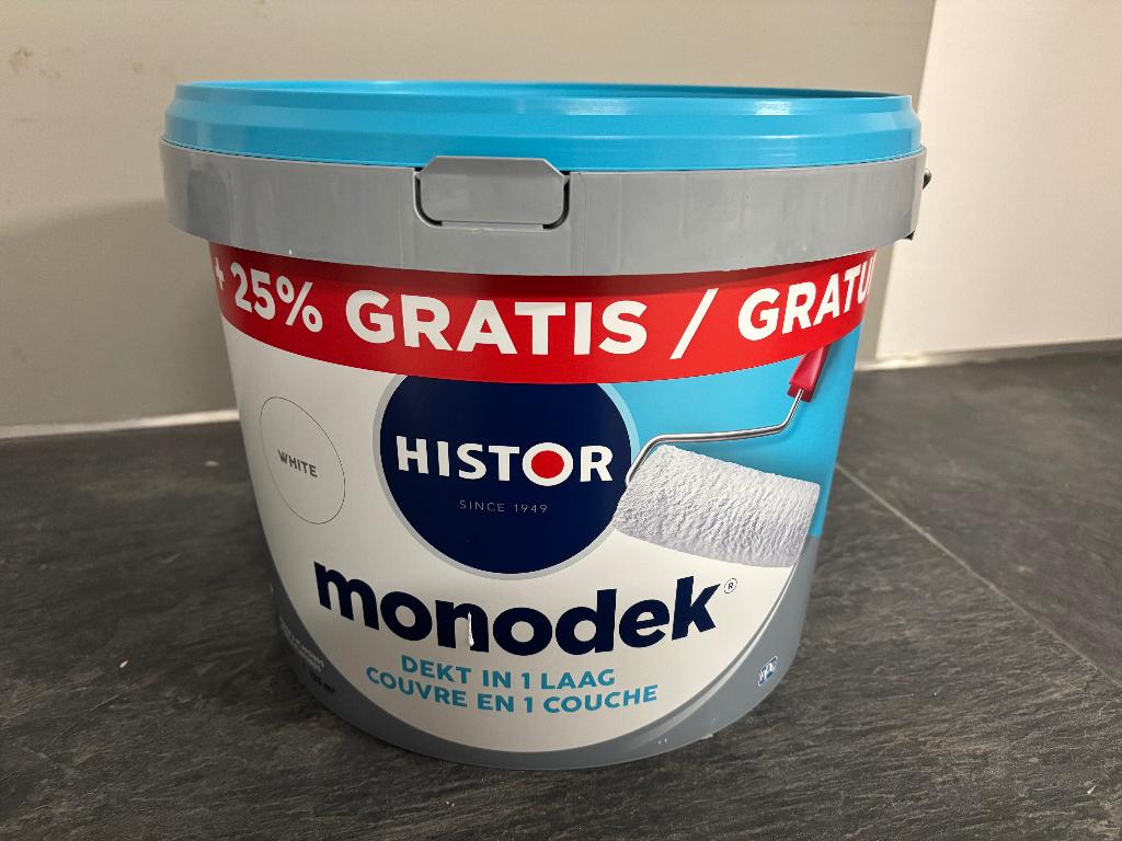 Histor witte verf, ongeopend, Neuf, 10 à 15 litres, Enlèvement, Peinture