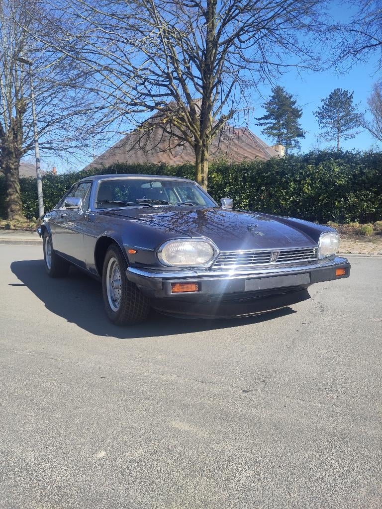 Jaguar XJS 5.3 V12, Auto's, Oldtimers, Bedrijf, Jaguar, Benzine, Coupé, 2 deurs, Automaat, Blauw, Beige, Leder, Ophalen