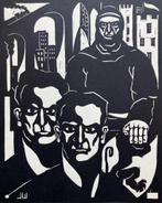 Houtsnede Jos Wils (1909-1989), Antiek en Kunst, Kunst | Etsen en Gravures, Ophalen