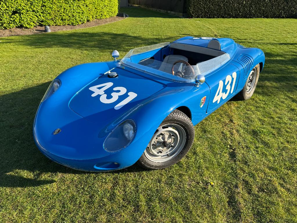 PORSCHE 718 RSK - REPLICA - 1966 - PURE RACE ICON - OLDTIMER, Auto's, Porsche, Achterwielaandrijving, 4 cilinders, Cabriolet, Blauw
