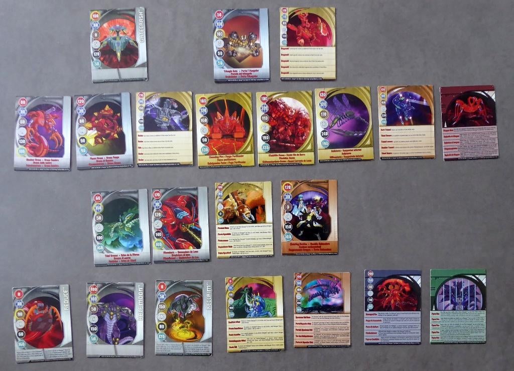 Lot 22 Bakugan-kaarten - verschillende series - 2009, Ophalen of Verzenden, Gebruikt