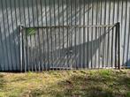 stalen gegalvaniseerde poort, Tuin en Terras, Ophalen, Gebruikt, IJzer, Spijlenhekwerk