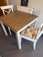 keukentafeltje met 2 stoelen (3 maanden oud), Huis en Inrichting, Tafels | Eettafels, Ophalen, Nieuw, Tot twee personen