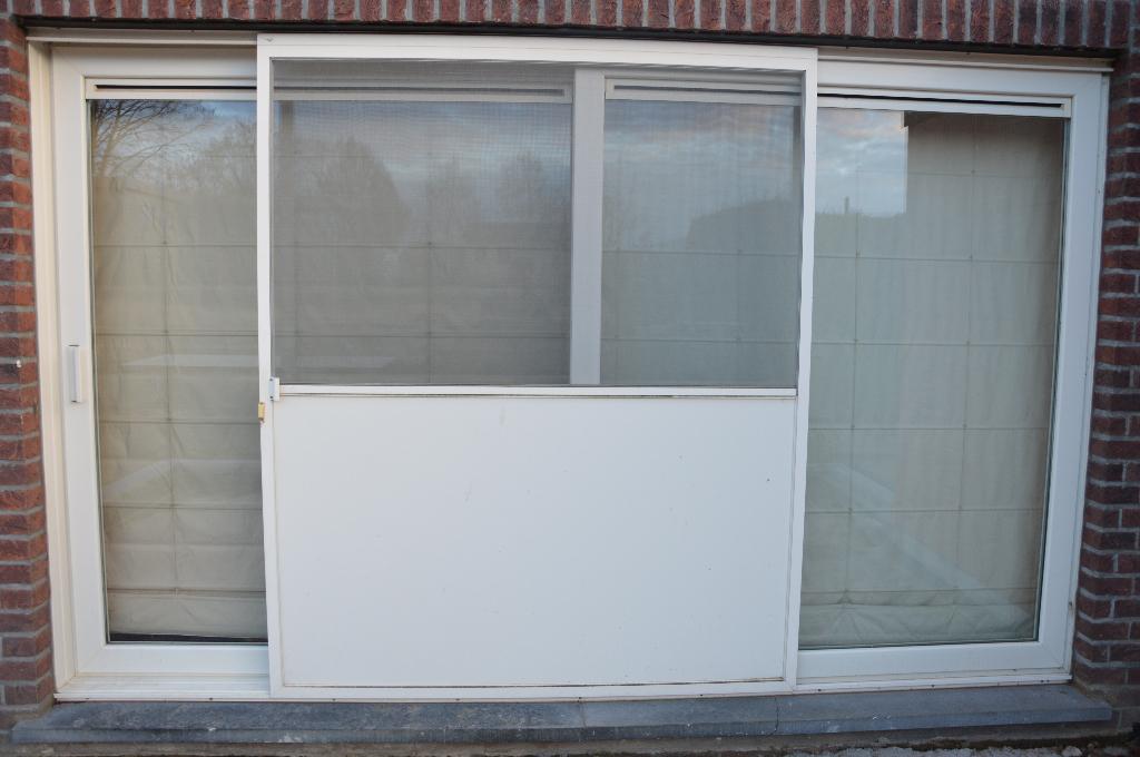 Schuifraam + vast raam + schuifhor, Doe-het-zelf en Bouw, Raamkozijnen en Schuifdeuren, Gebruikt, Schuifpui, Kunststof, 150 tot 225 cm